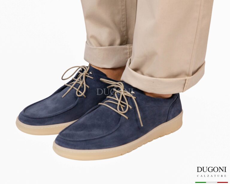 Scarpa ultraleggera scamosciata  blu navy _DUGONI </br> U453 Calzature uomo